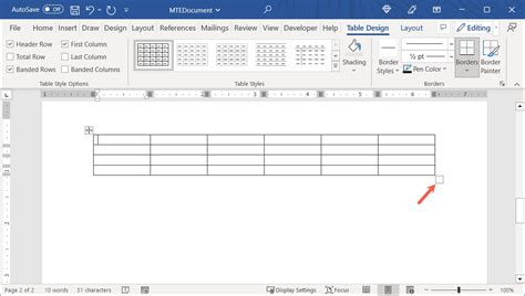 Resize Tables On Word
