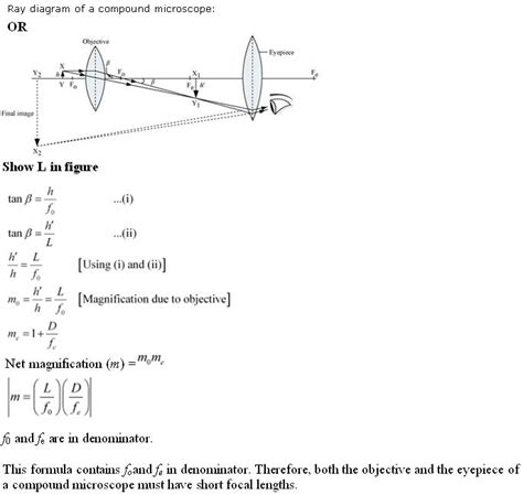 Resolving Power Of Compound Microscope Formula Class 12