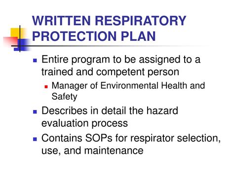 Respiratory Protection Program Army
