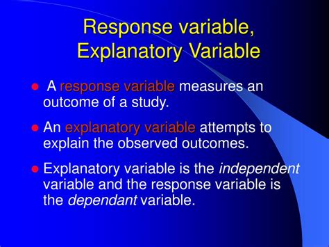 response variable ap stats definition