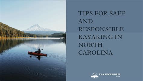 responsible kayaking tips