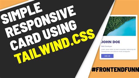 How To Design A Responsive Card Using Tailwind CSS YouTube
