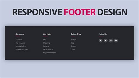 responsive footer html css codepen