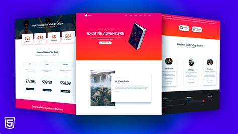 responsive home page html css codepen