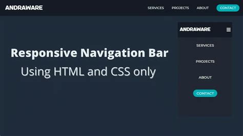 responsive navbar html css code