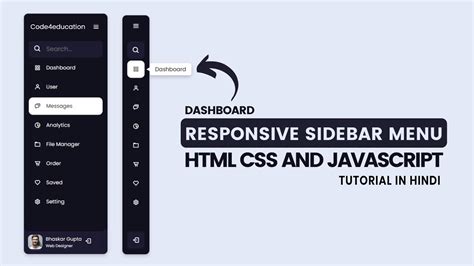 Responsive Sidebar Example Codepen