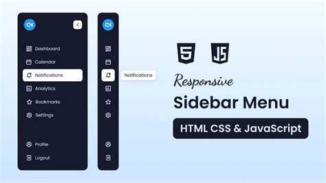 Responsive Sidebar Javascript