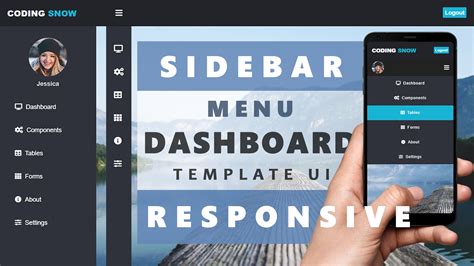 Responsive Sidebar Menu Dashboard Template Ui - Using Css Html & Javascript