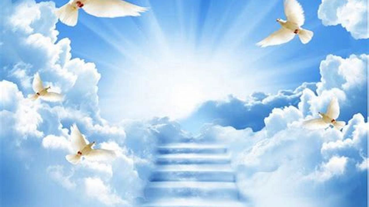 Unveiling the Symbolism and Meaning of "Rest in Peace Heaven Background with Dove"