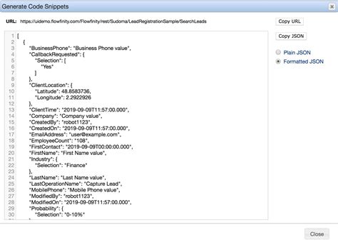rest api sample data