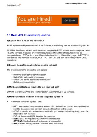 rest api testing interview questions guru99