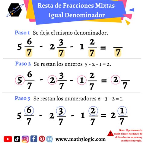 03. Resta de fracciones mixtas YouTube