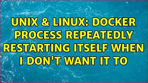 restart docker process linux
