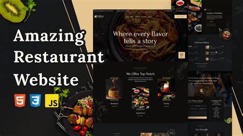 restaurant web page html and css code