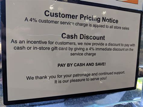 restaurants charge for using credit card