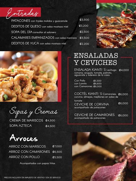 restaurants in costa rica menu