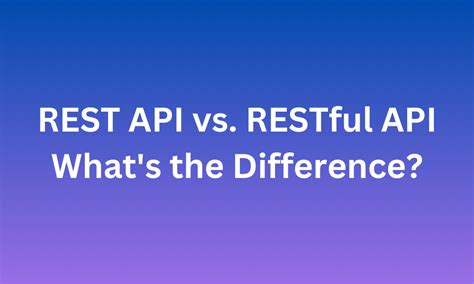 restful api and rest api difference