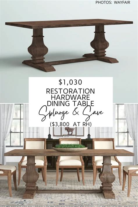 Restoration Hardware Dining Table Dupe
