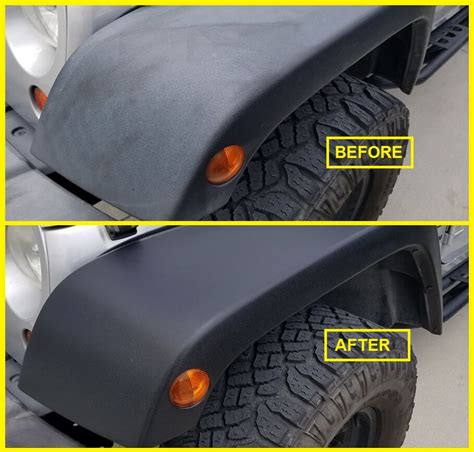 restore black plastic trim on vehicle