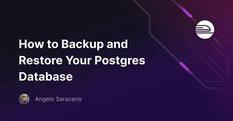 restore postgres database from backup
