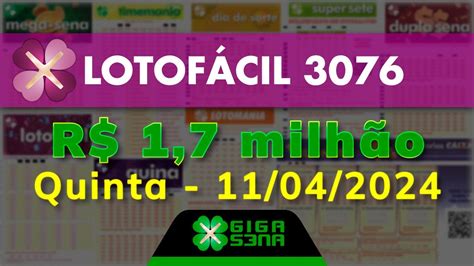 resultado lotofacil 3076 giga