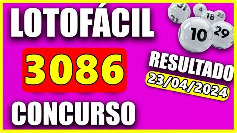 resultado lotofacil 3086