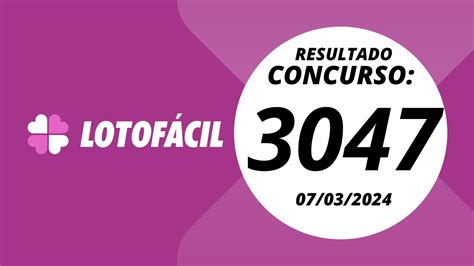 resultado lotofacil concurso 3047