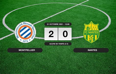 resultat match nantes montpellier