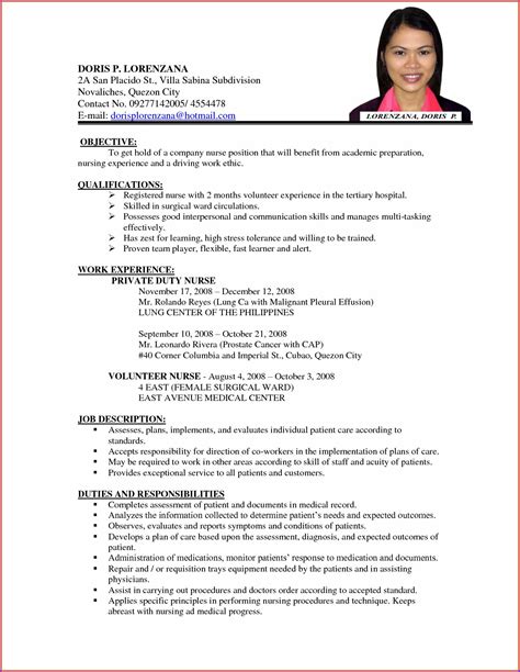 Simple Resume Format For Staff Nurse / 10 Best Nursing