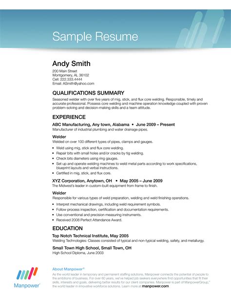 resume for an interview