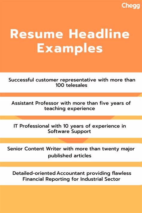 resume headline examples for any job
