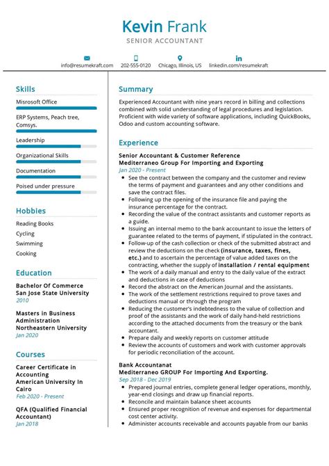 resume perfect examples for accountants