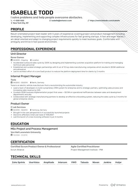 resume template example simple