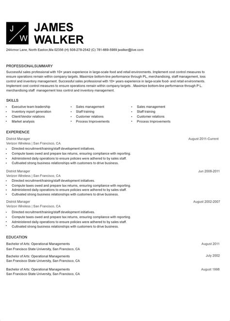 resume templates and builders