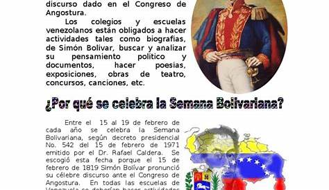 Semana Bolivariana y Plan de la Patria