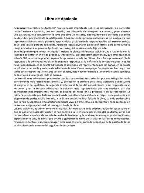Viral Resumen Del Libro De Apolonio Update
