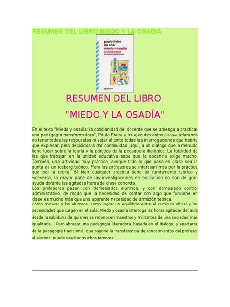 Images Resumen Del Libro Miedo 2023