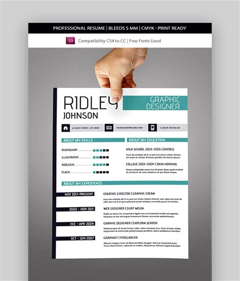 Colten Resume Template 95621 Indesign resume template