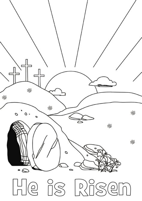 resurrection coloring pages for preschoolers