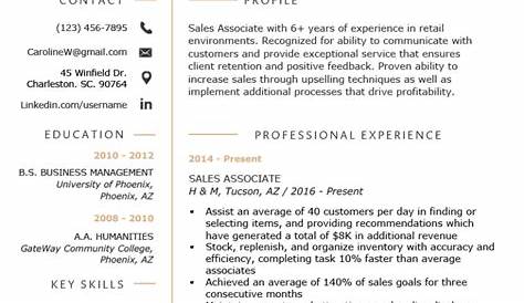 Sales Associate Resume Examples Myperfectresume