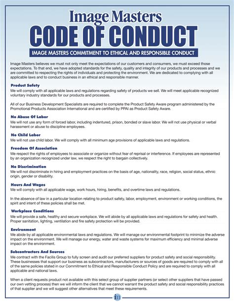 retail code of conduct