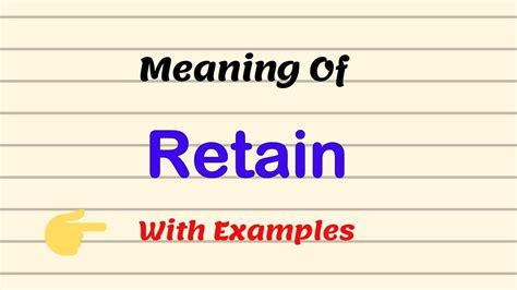 retain meaning in urdu with example