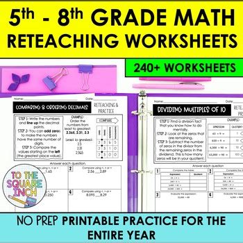 Reteaching Math Worksheets