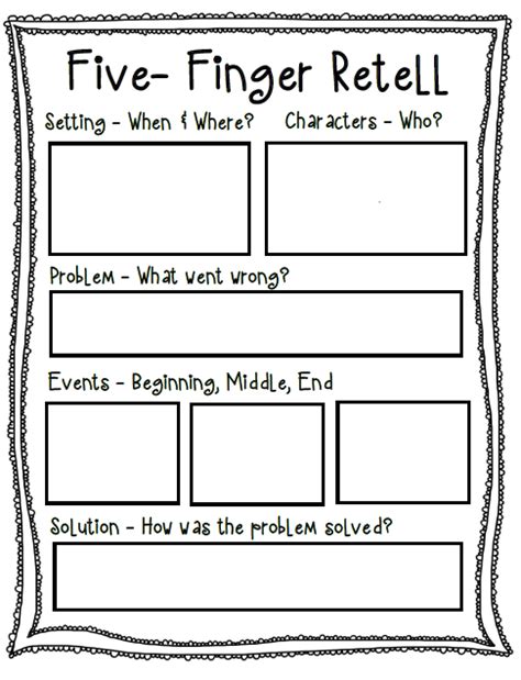 Retell Worksheet Free Printable