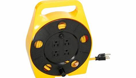 Retractable Extension Cord Reel Lowes Shop Bayco 50ft 3Outlet Plastic At