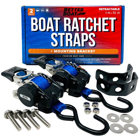 retractable boat ratchet tie down straps