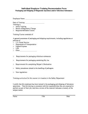 retraining employee documentation template