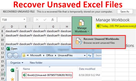 5 Ways Retrieve Unsaved Excel