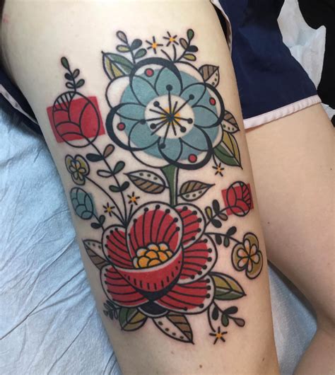 Review Of Retro Flower Tattoo Designs Ideas