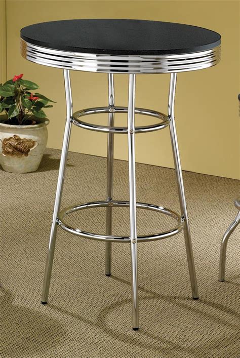 Retro Chrome Bar Table